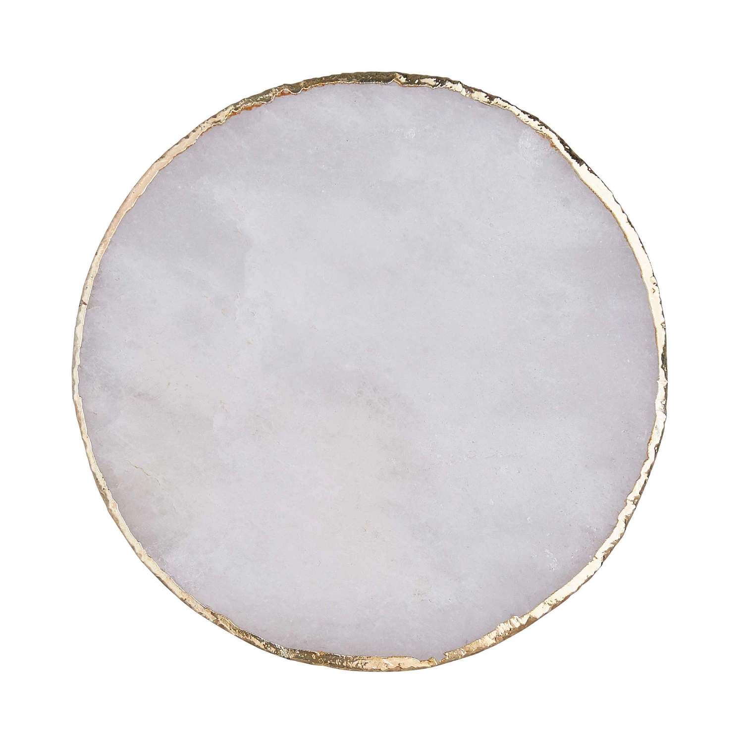 4x Edelsteinuntersetzer Ø11cm CRYSTAL in Weiß-Gold