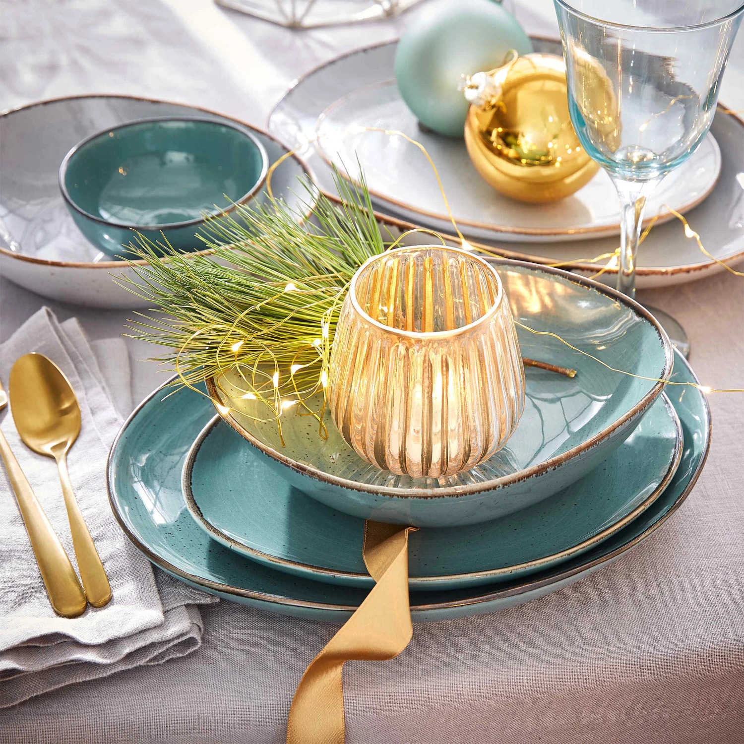 4x Frühstücksteller FINCA in Grau