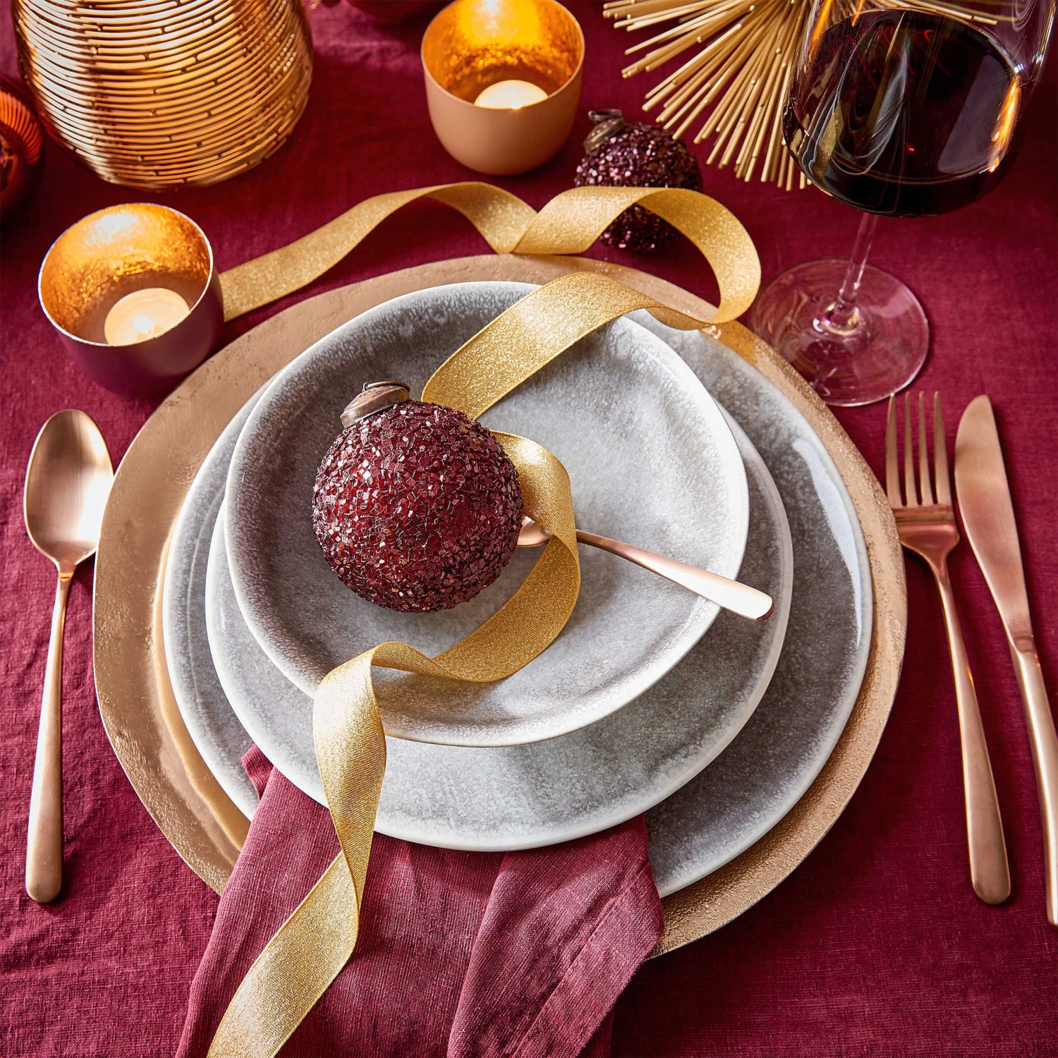 4x Frühstücksteller Ø23cm ATLANTIS in Grau