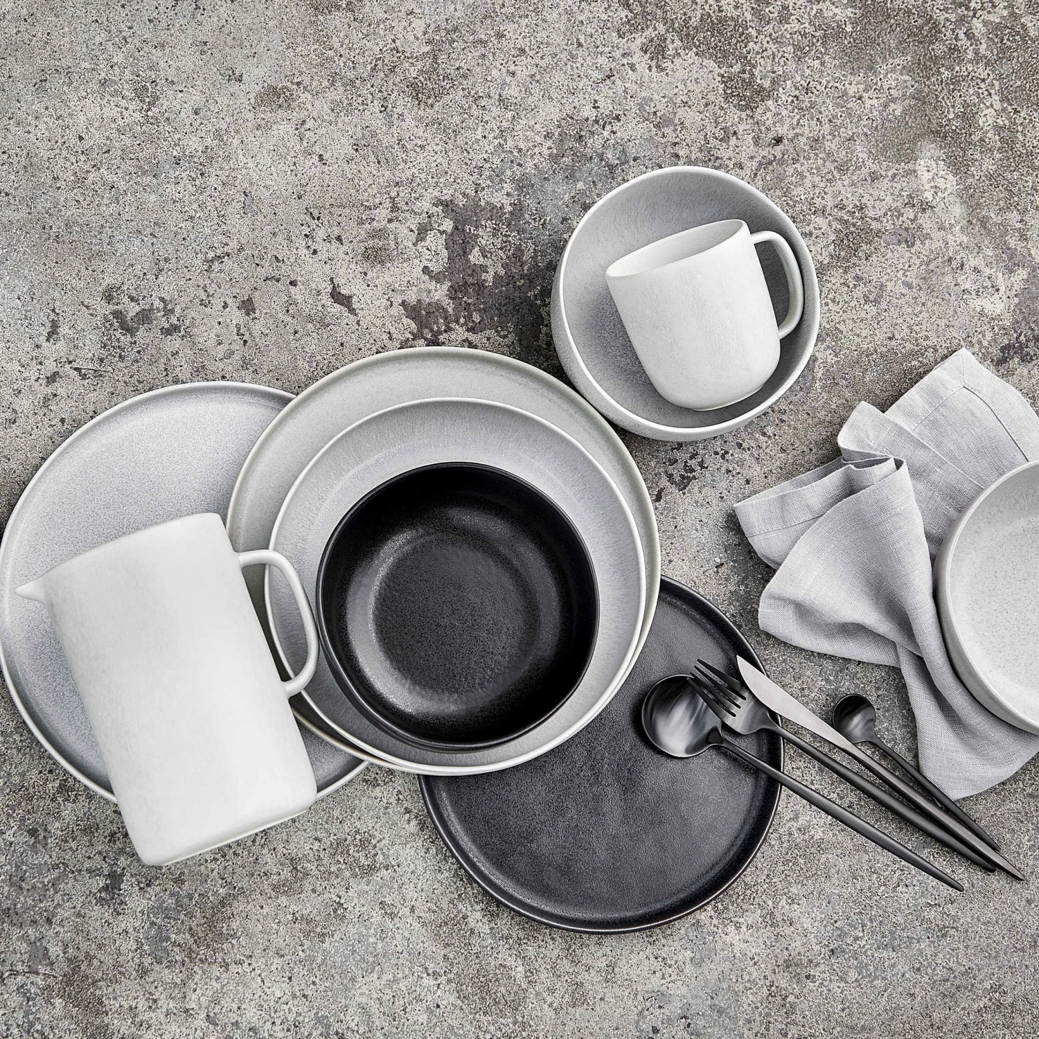 4x Pastateller Ø23cm CASA NOVA in Schwarz