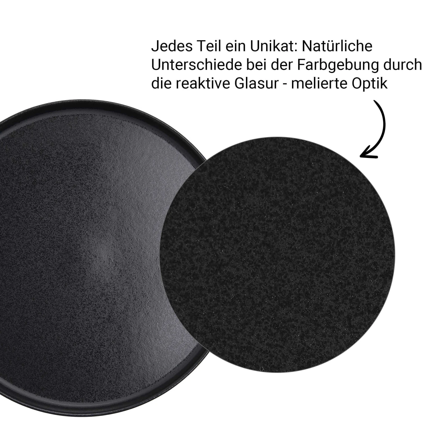 4x Pastateller Ø23cm CASA NOVA in Schwarz