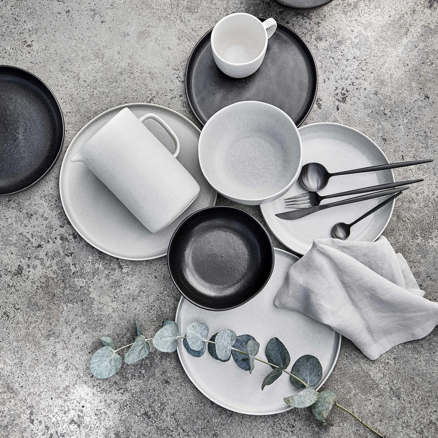 4x Pastateller Ø23cm CASA NOVA in Schwarz