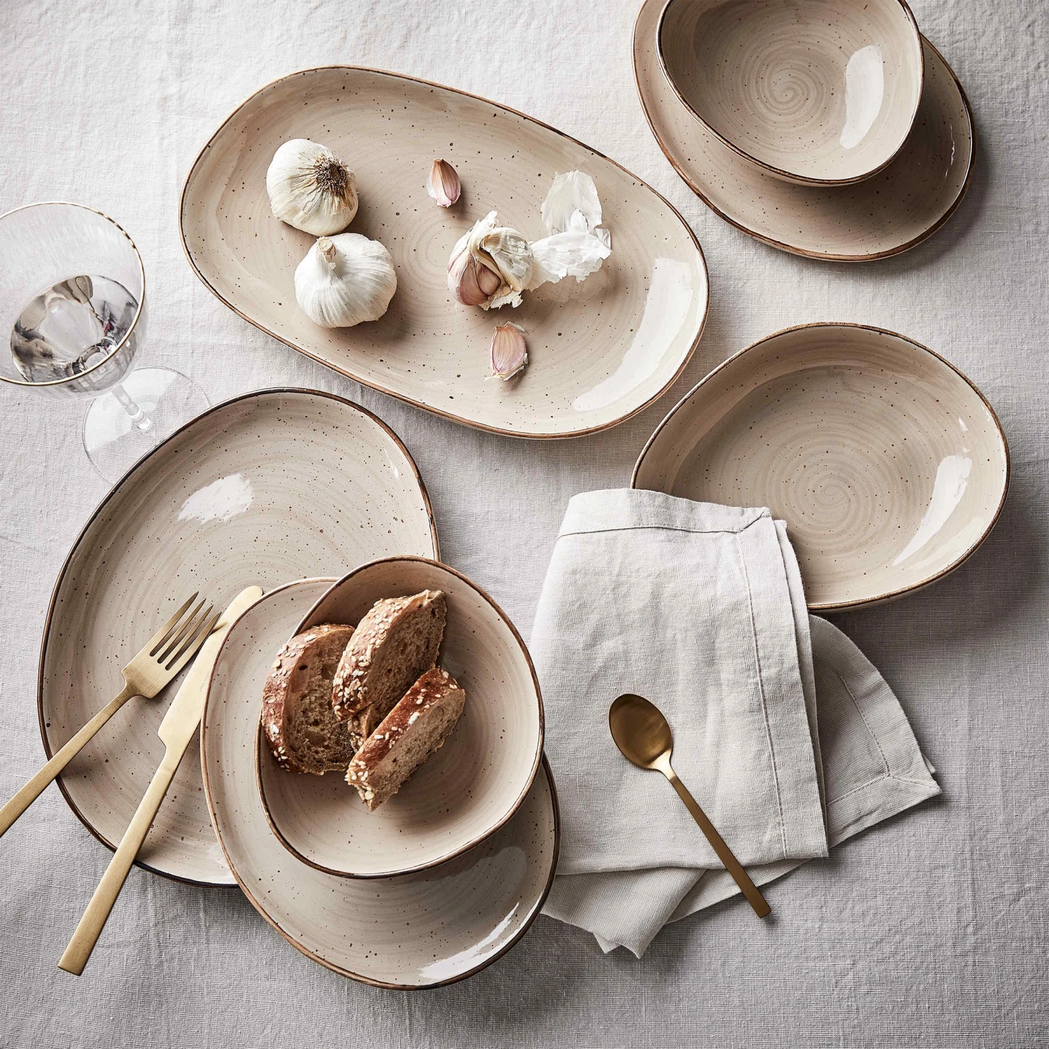 4x Schale 390ml FINCA in Beige