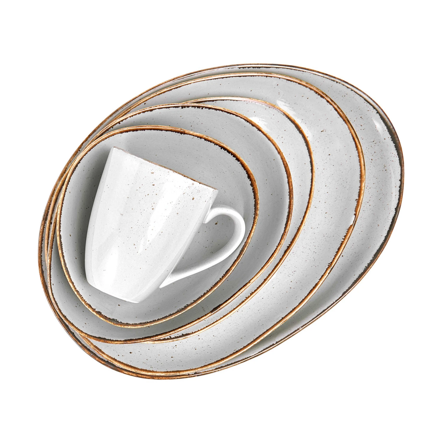 4x Schale 390ml FINCA in Grau