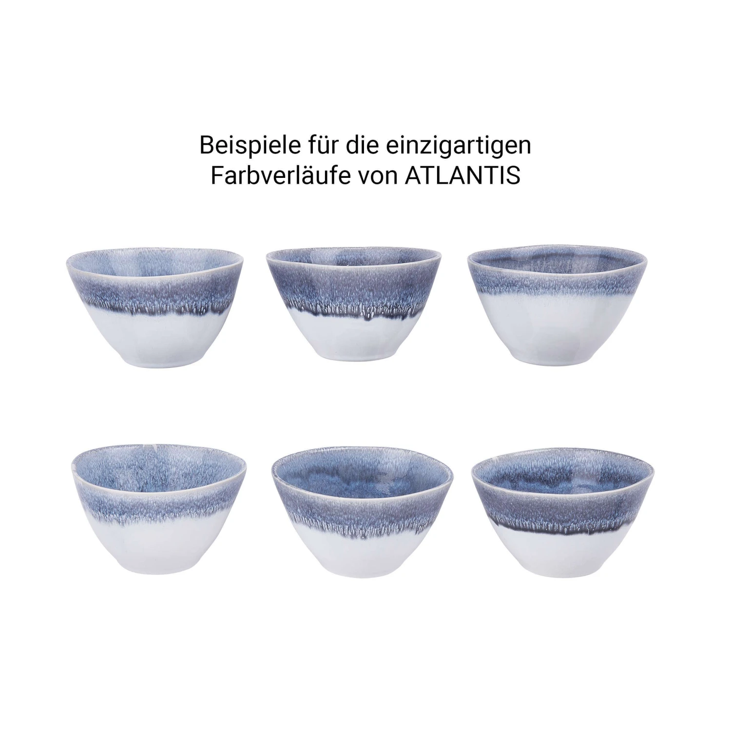 4x Schale 640ml ATLANTIS in Blau