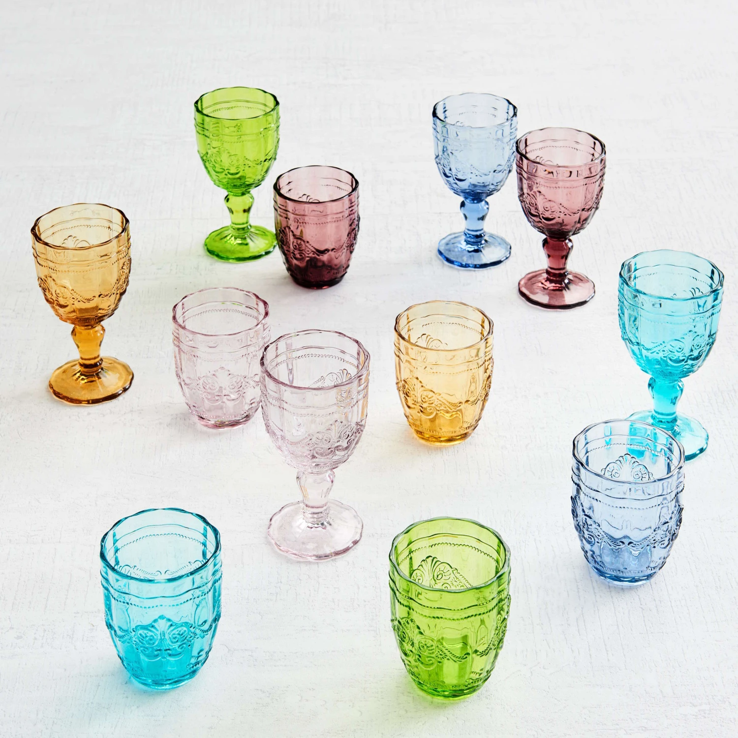 6x Gläser 250ml VICTORIAN in Grau