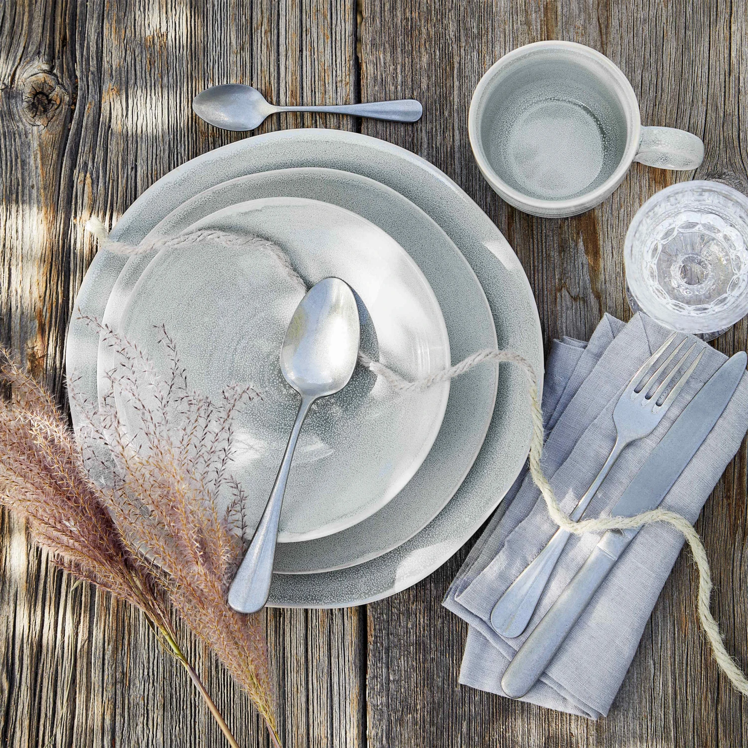 Besteck-Set 4-tlg. matt STILETTO in Silber