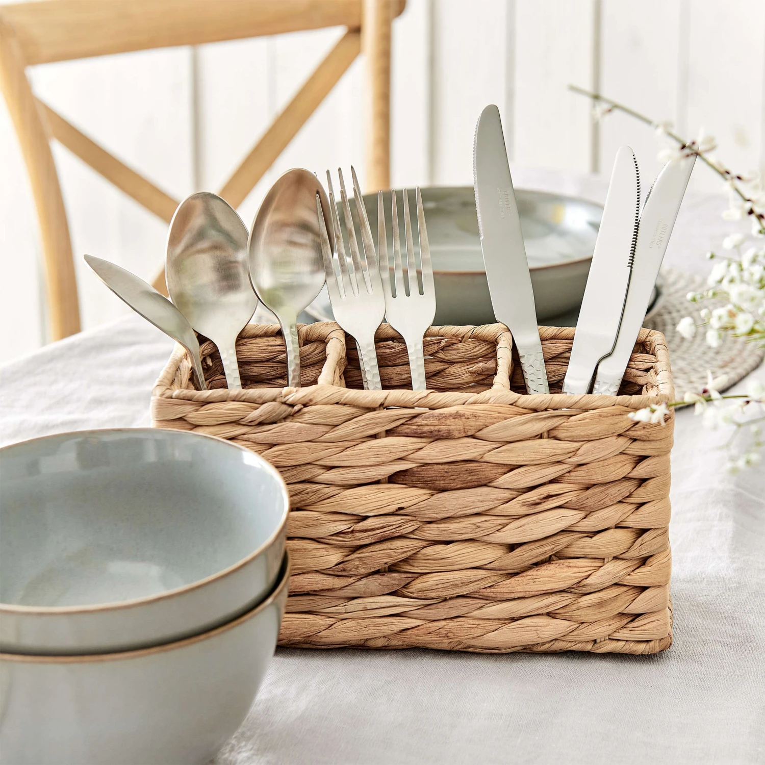 Besteckkorb L 23 x B 10cm RUSH ROPE in Natur