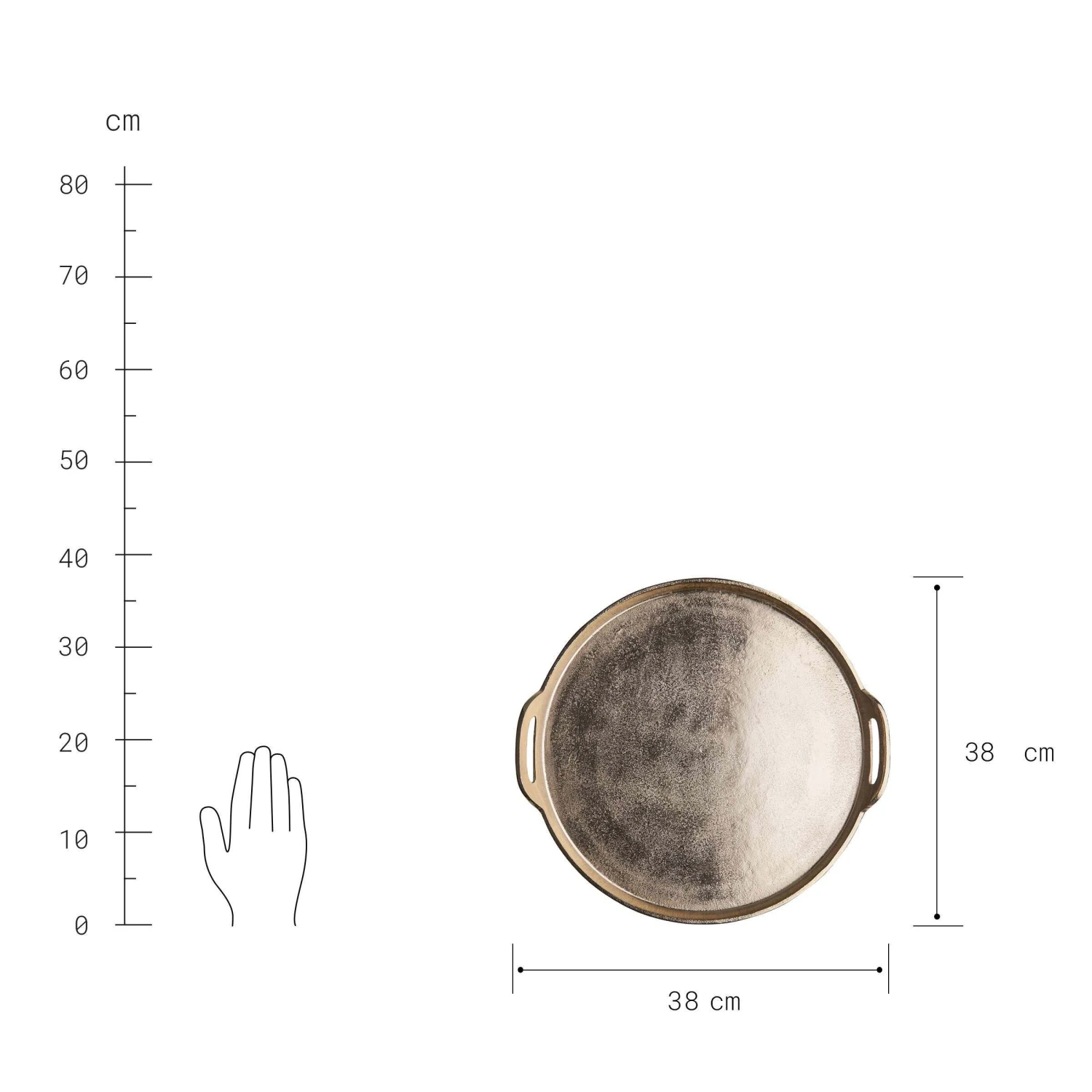 Deko-Tablett Ø38cm BANQUET in Gold