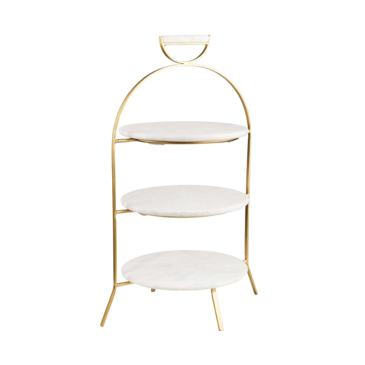 Etagere 3-stufig Höhe 65cm MARBLE in Weiß