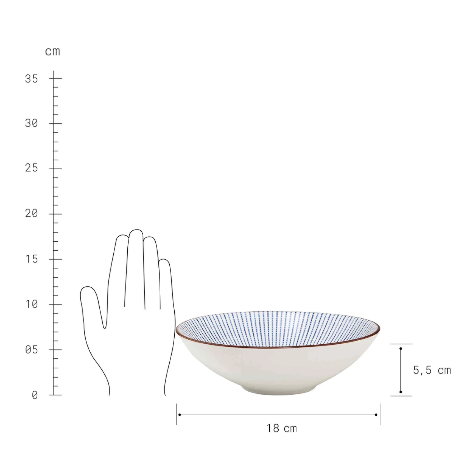 Geschirr-Set 12-tlg. DIM SUM in Blau-Weiß