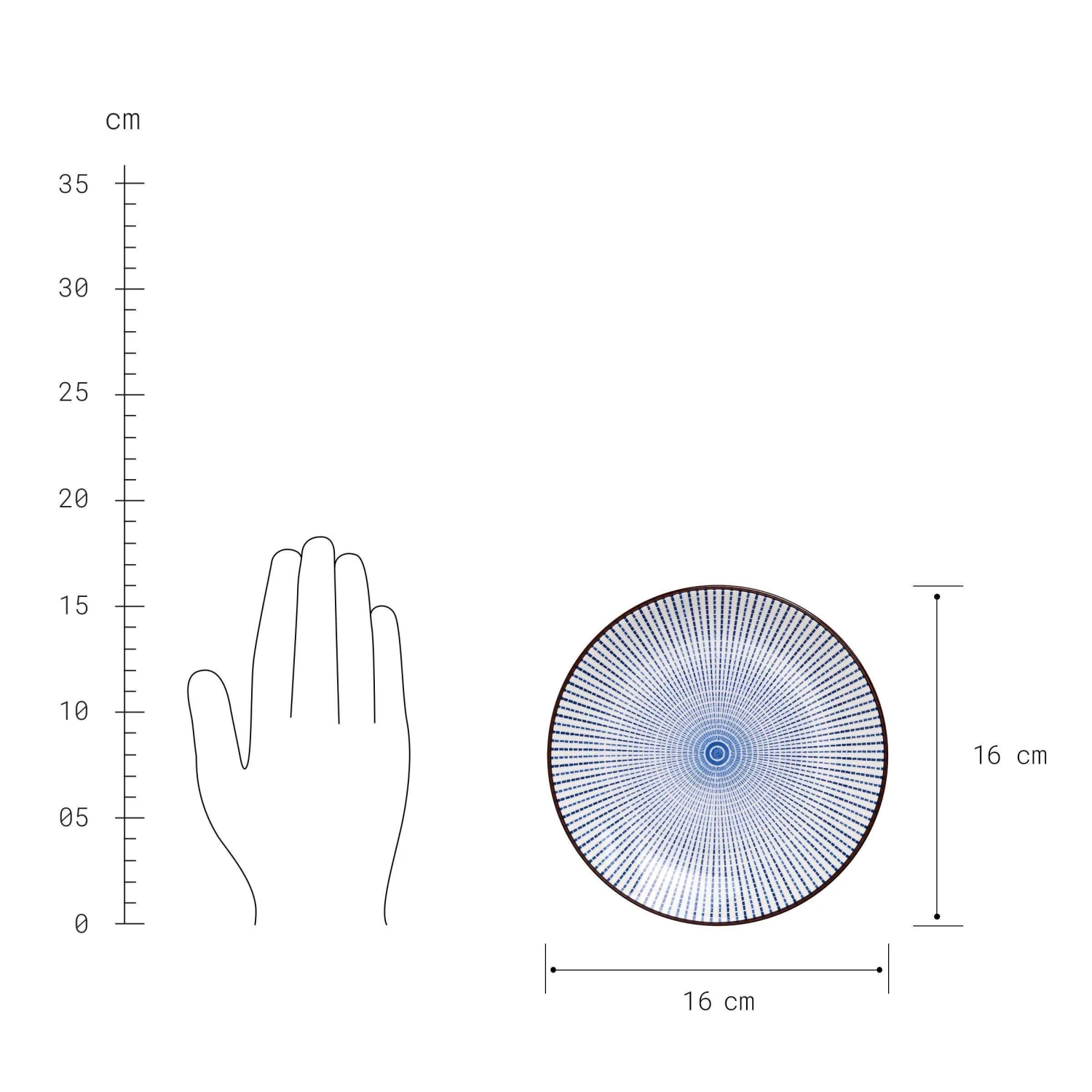 Geschirr-Set 12-tlg. DIM SUM in Blau-Weiß