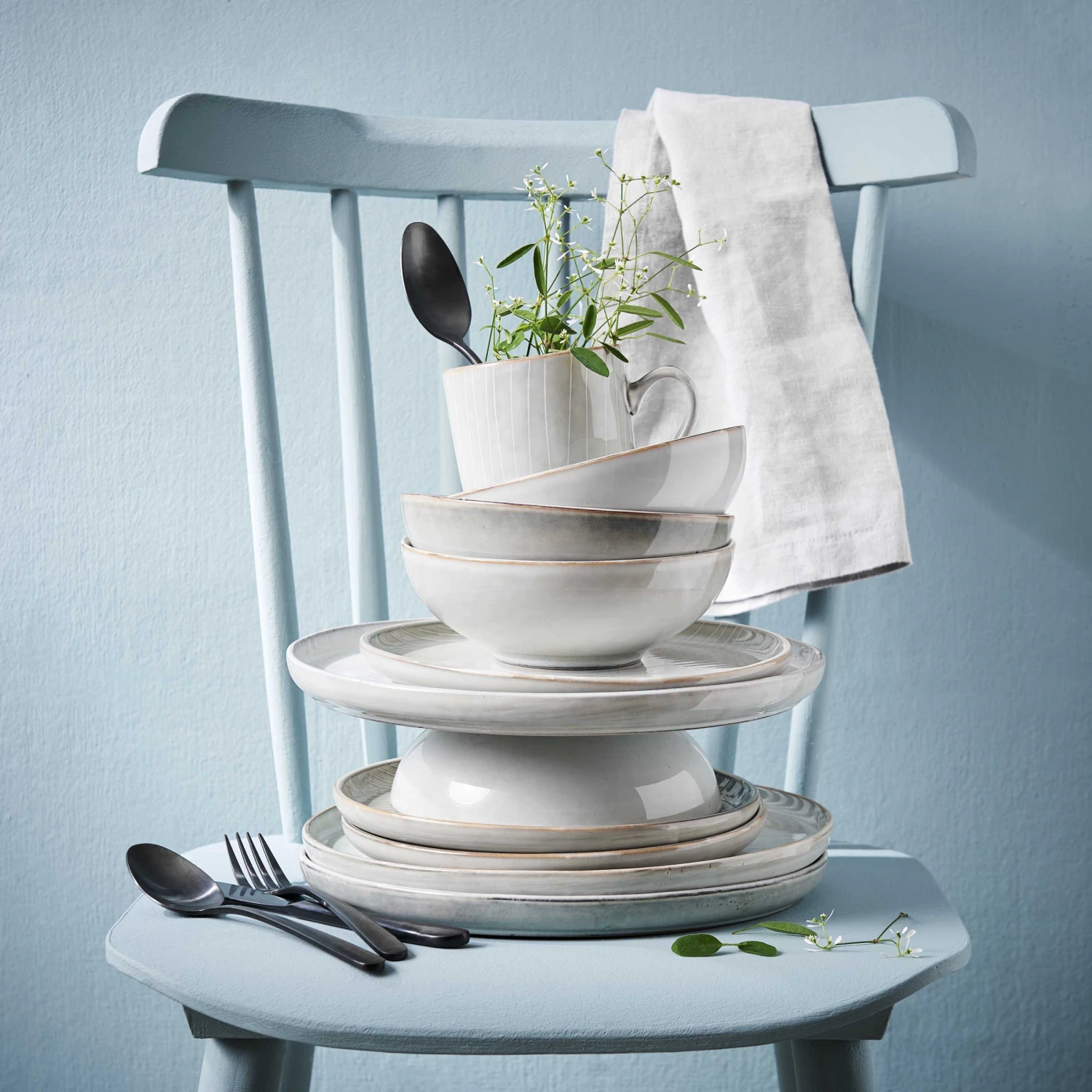 Geschirr-Set 12-tlg. HENLEY in Grau