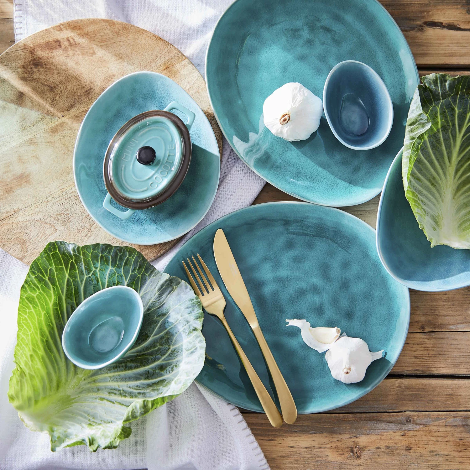 Geschirr-Set zum Dinner 12-tlg. DE LA ROYA in Blau