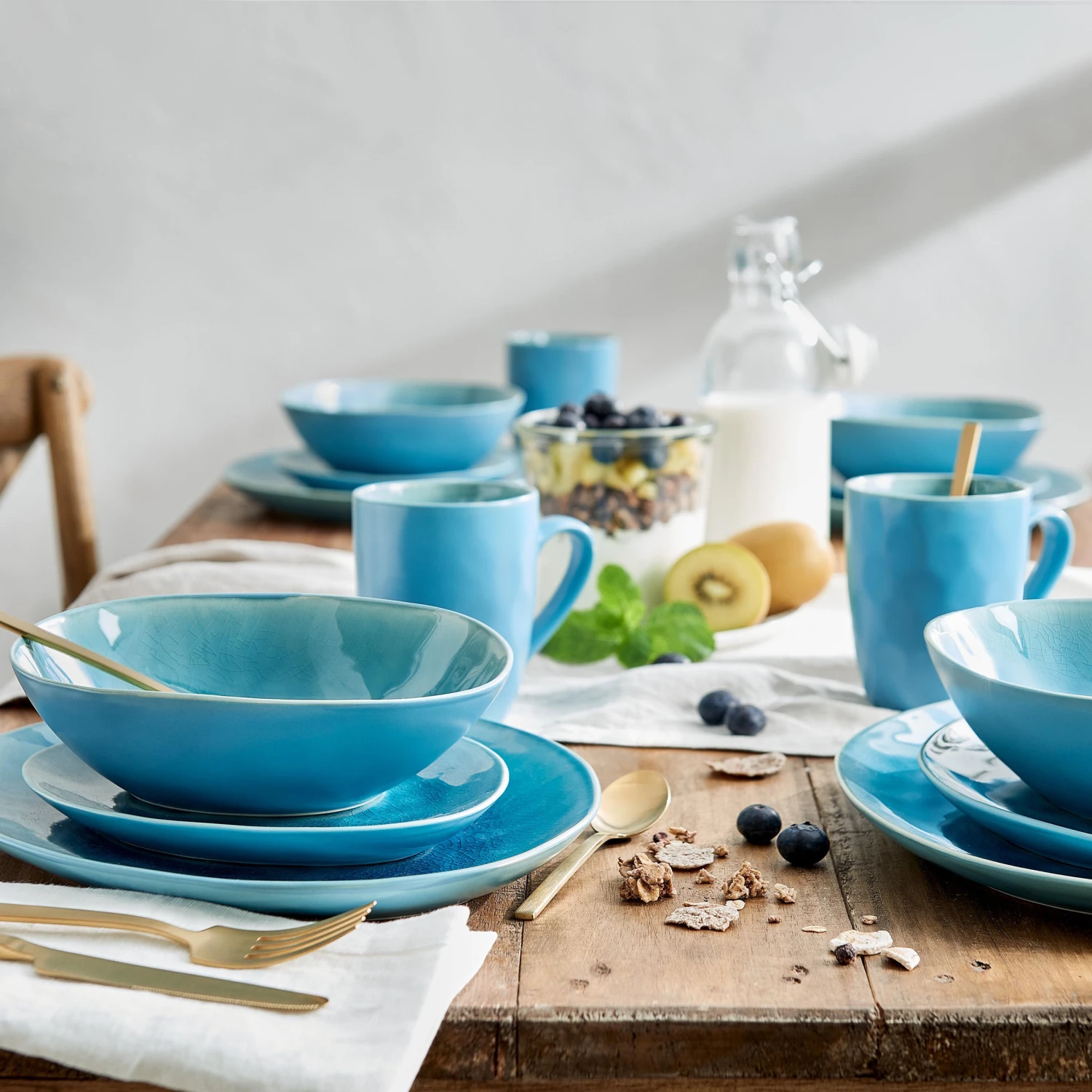 Geschirr-Set zum Dinner 12-tlg. DE LA ROYA in Blau