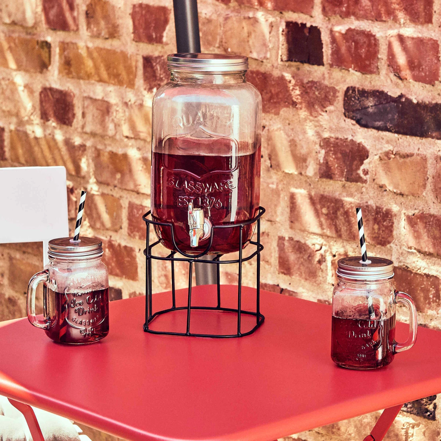 Getränkespender 2-teilig REFRESH in Transparent