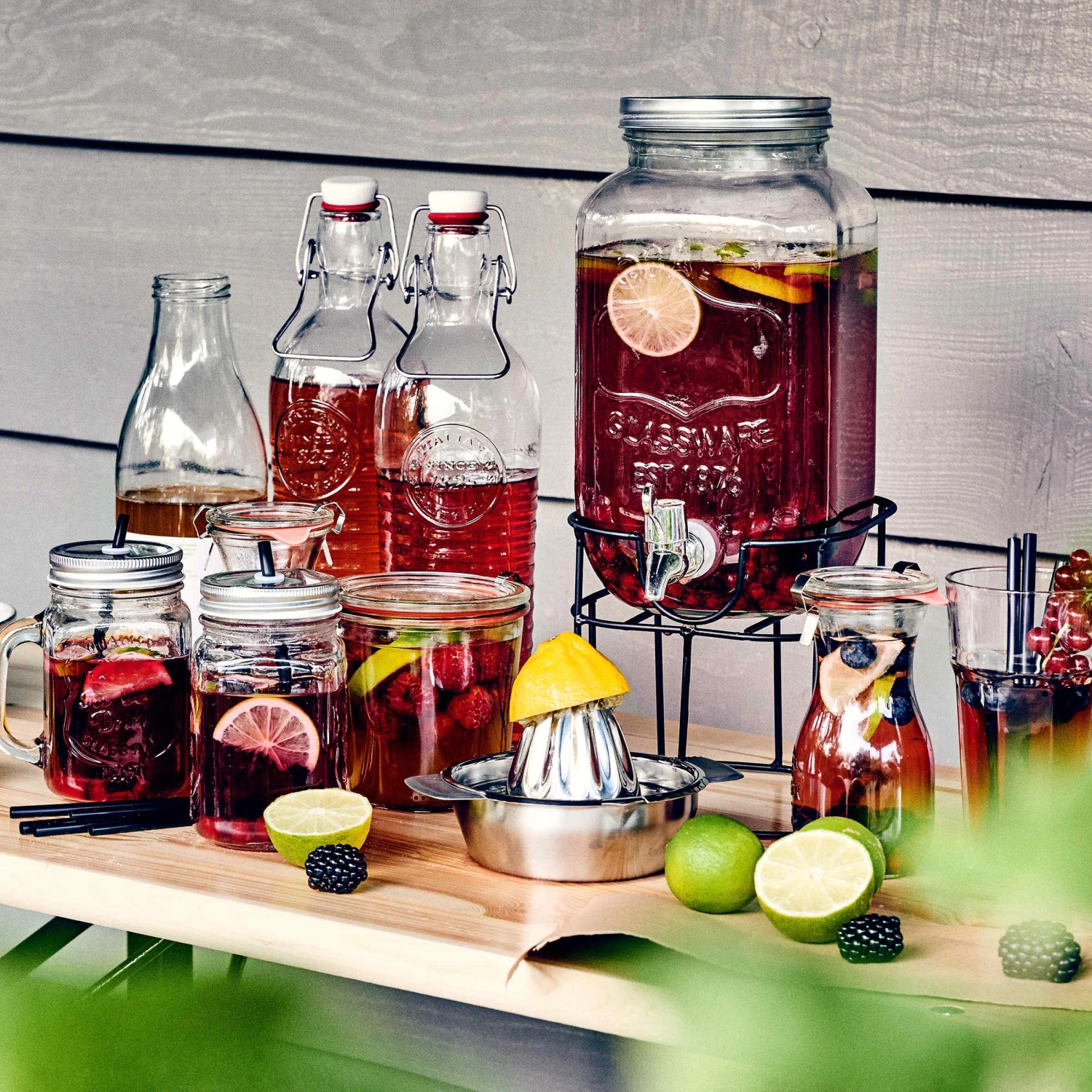 Getränkespender 2-teilig REFRESH in Transparent