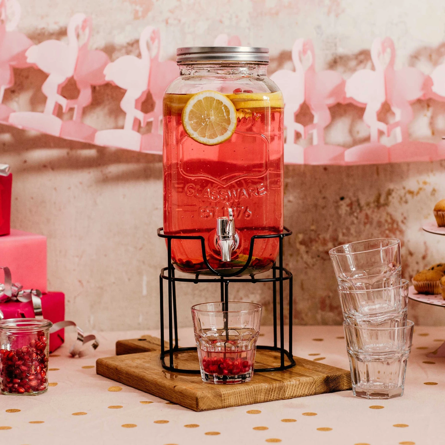 Getränkespender 2-teilig REFRESH in Transparent