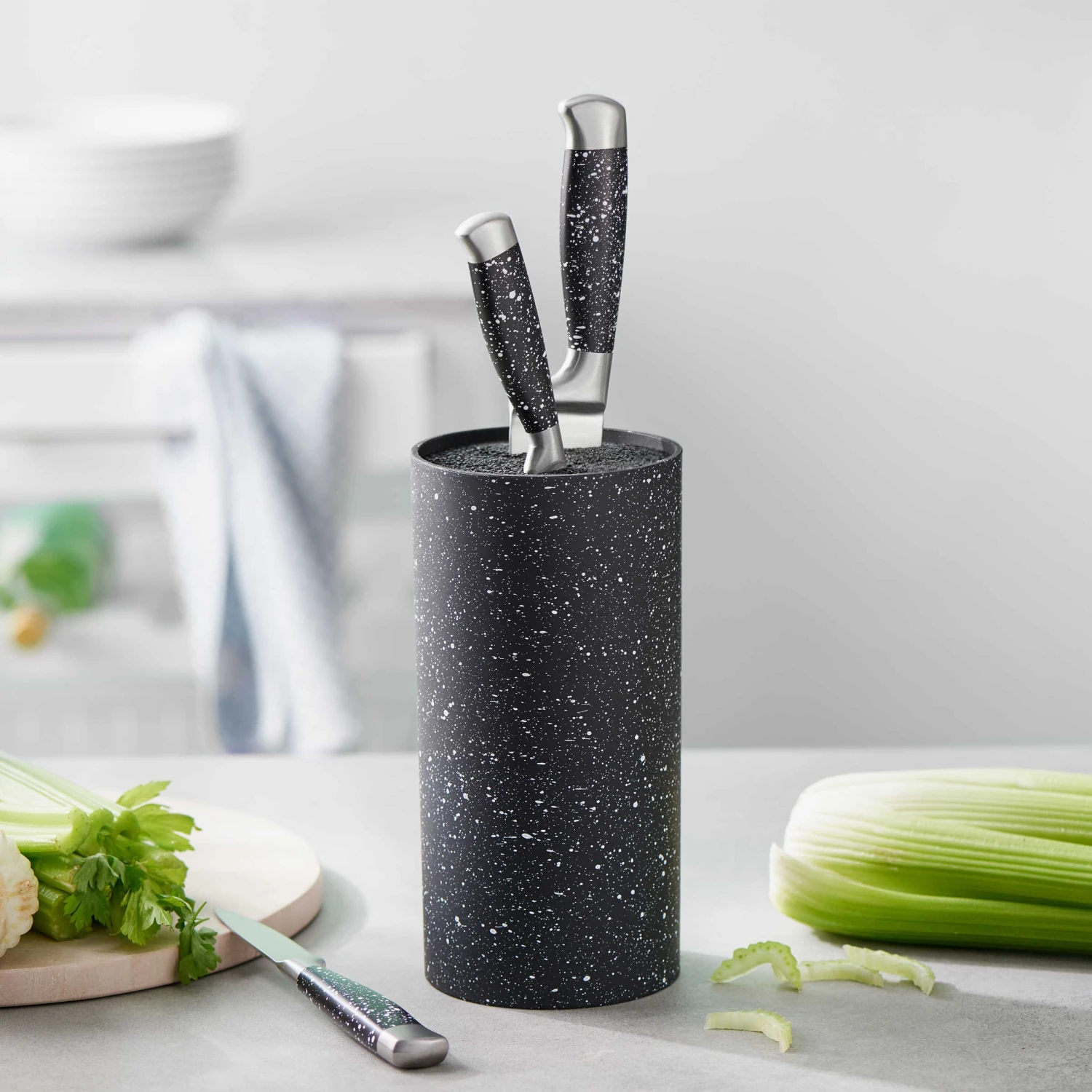 Messer-Set 4-tlg. BOLERO in Silber-Schwarz