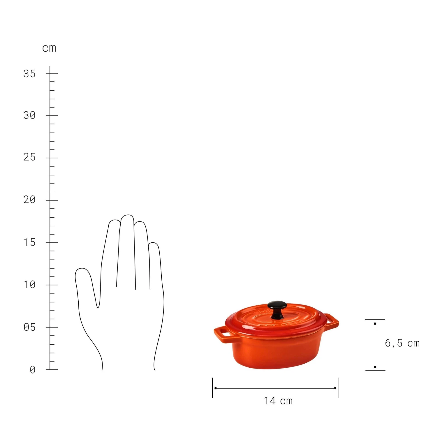 Mini-Auflaufform oval 150ml C'EST SI BON in Orange