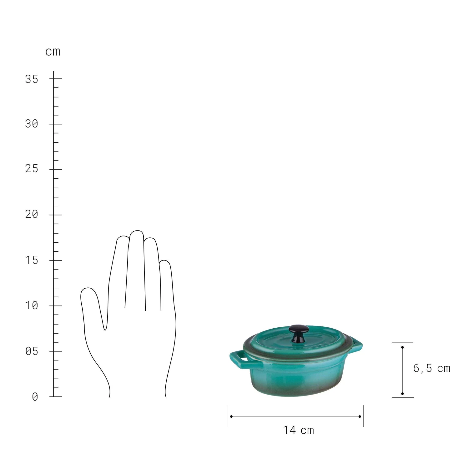 Mini-Auflaufform oval 150ml C'EST SI BON in Petrol