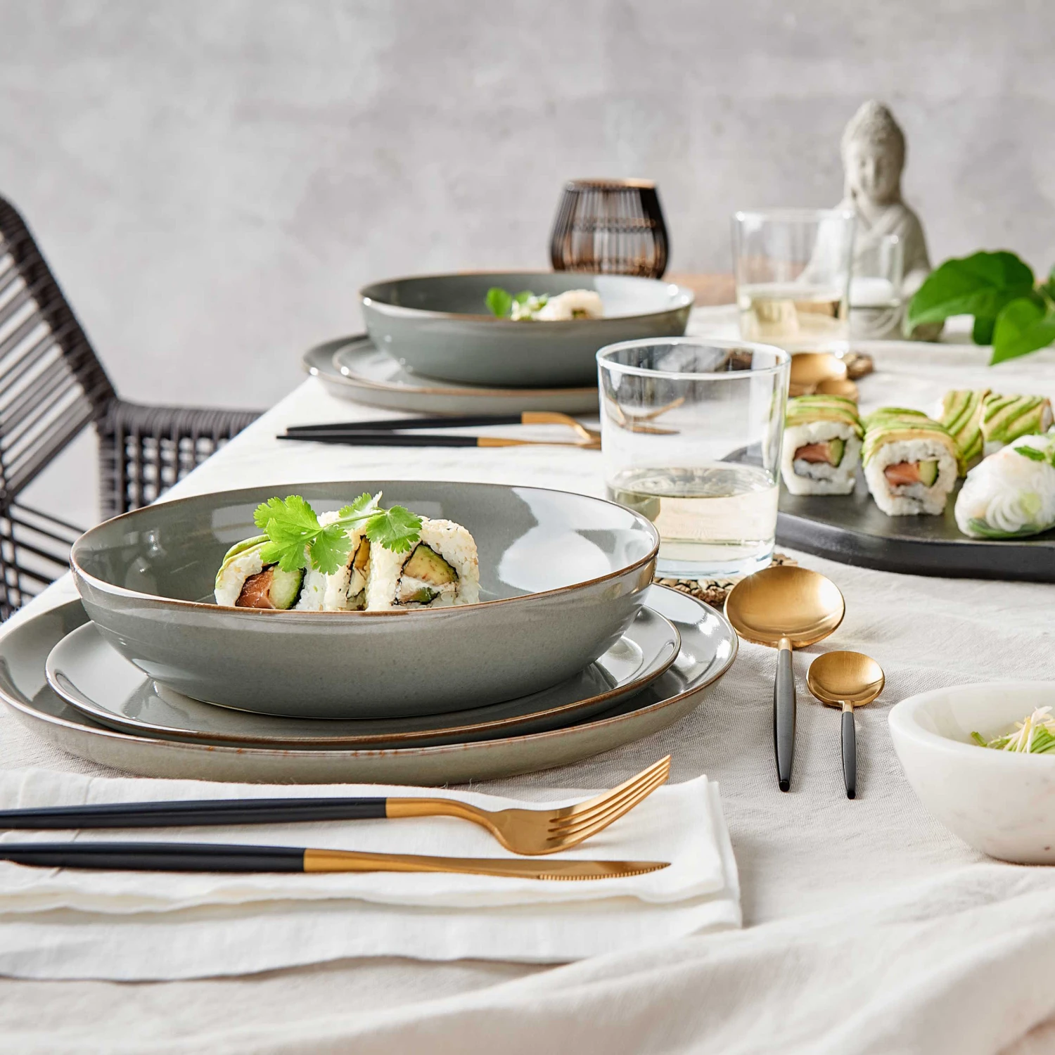 Pastateller Ø21,5cm NATIVE in Grau