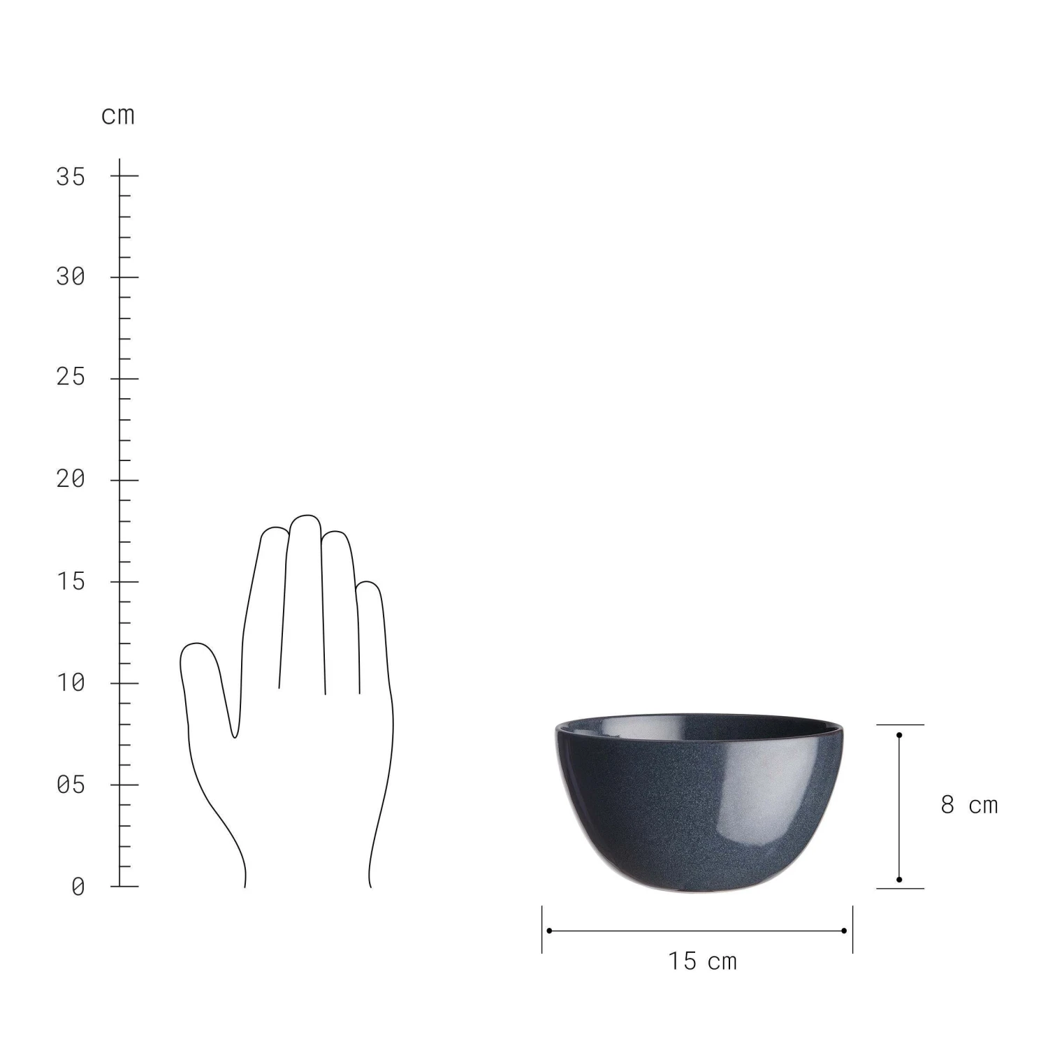 Schale 600ml NATIVE in Dunkelblau