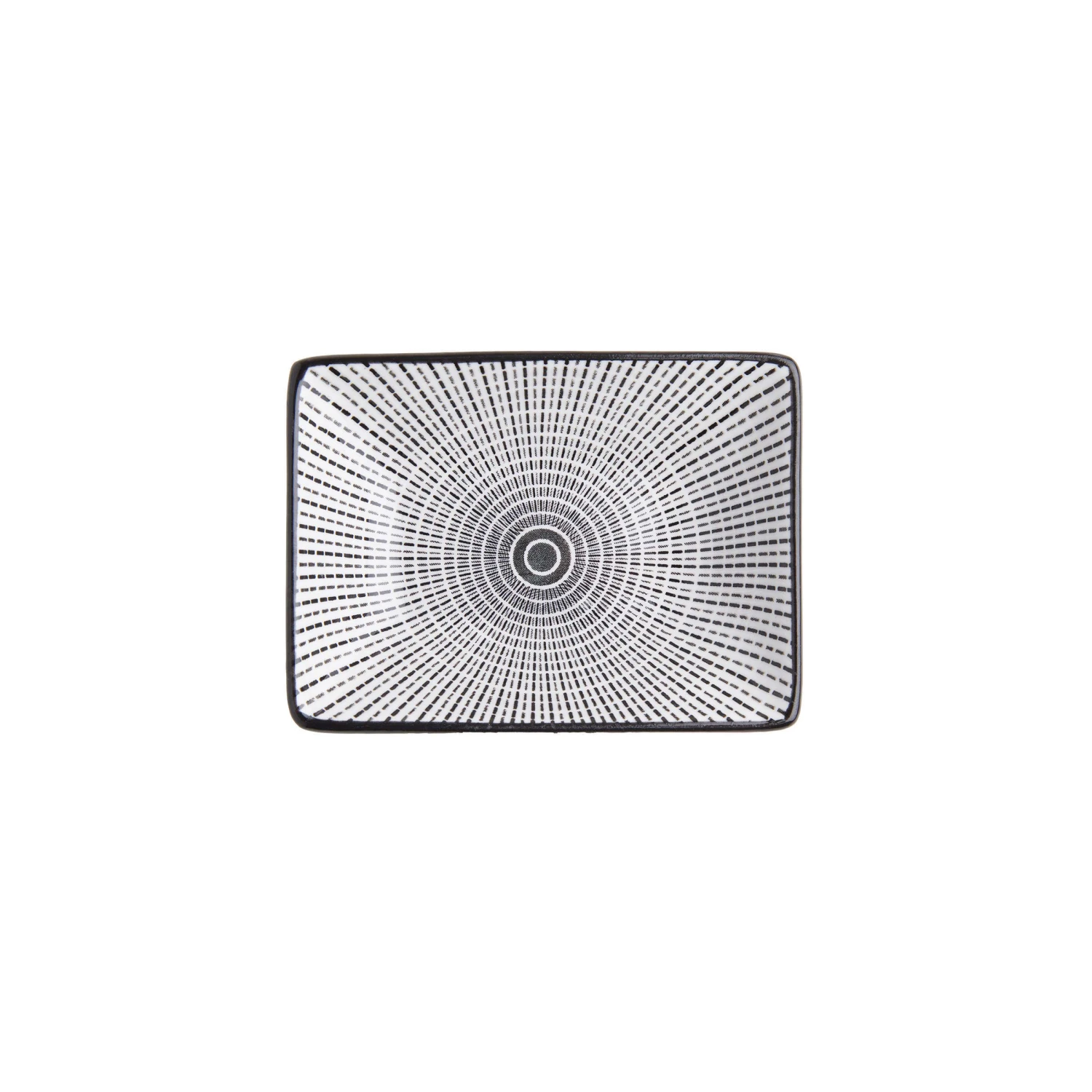 Schale eckig 50ml DIM SUM in Schwarz-Weiß