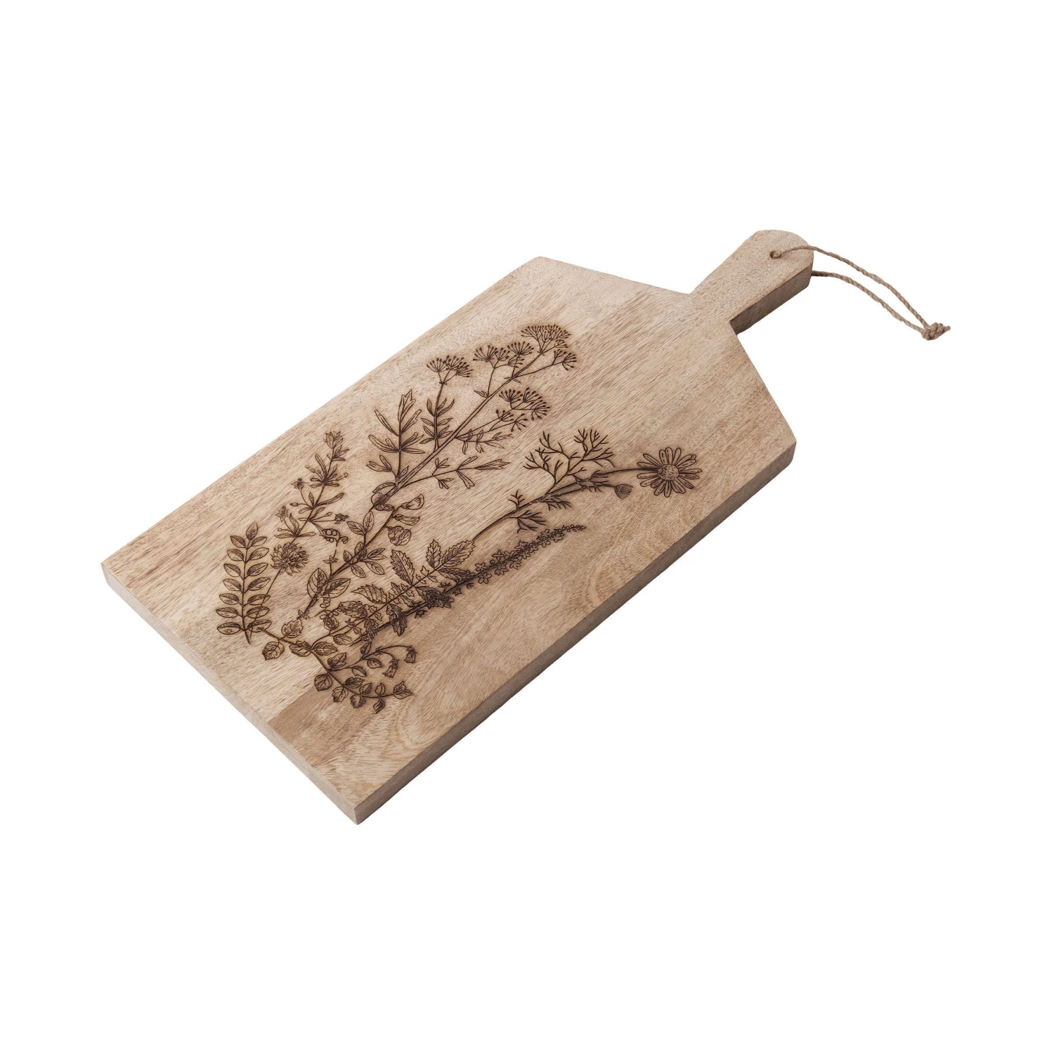 Schneidebrett Blumen L 35 x B 22cm FINE CUT in Braun