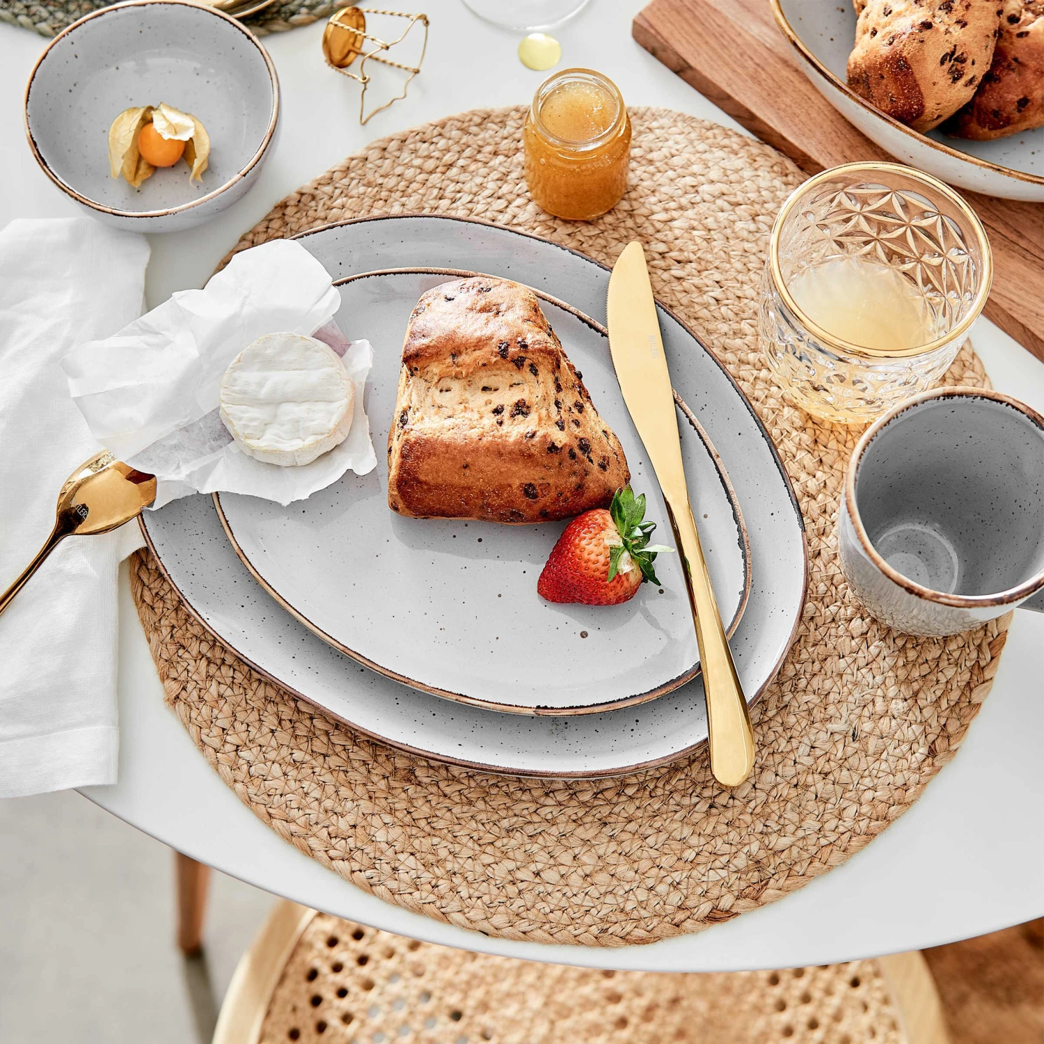 Teller-Set 8-tlg. FINCA in Grau