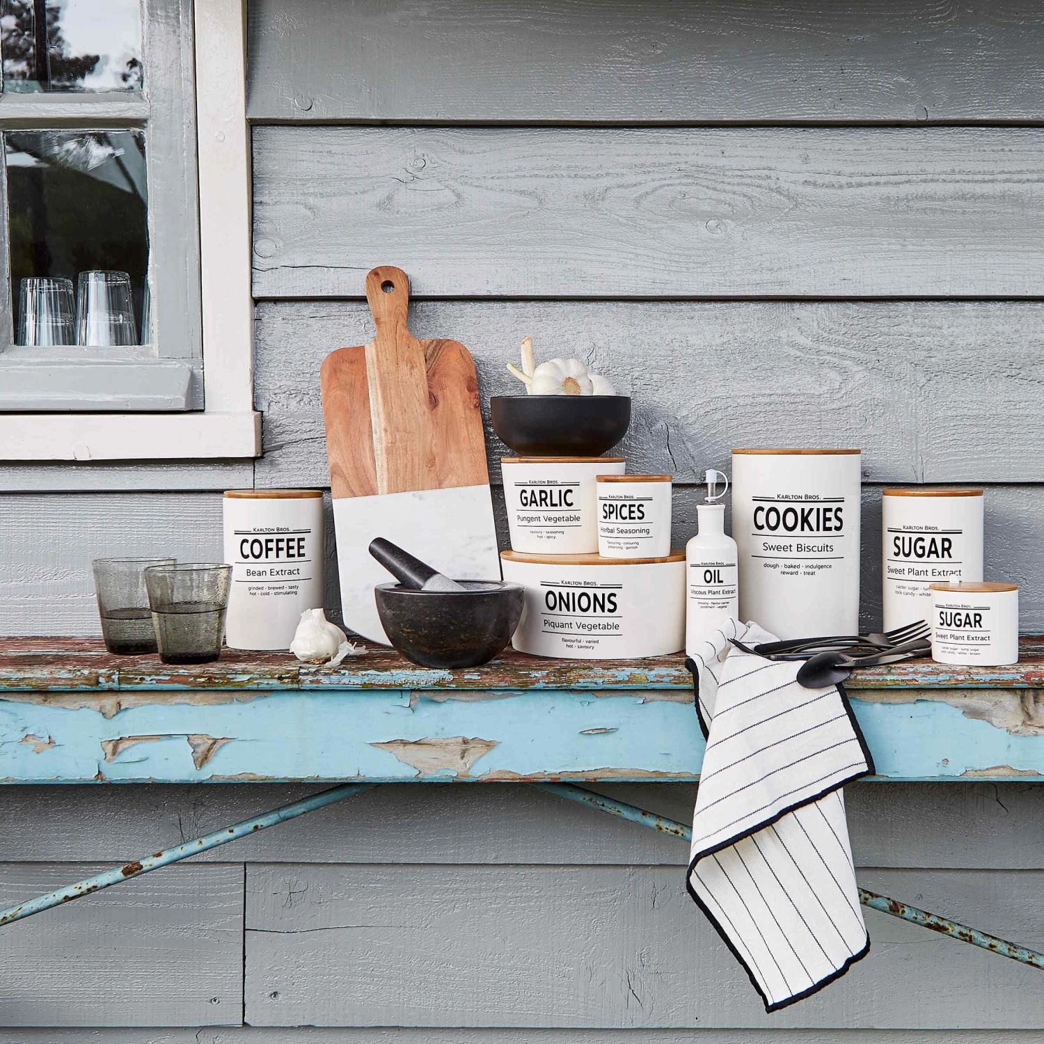 Vorratsdose Sugar 1100ml KARLTON BROS. in Weiß