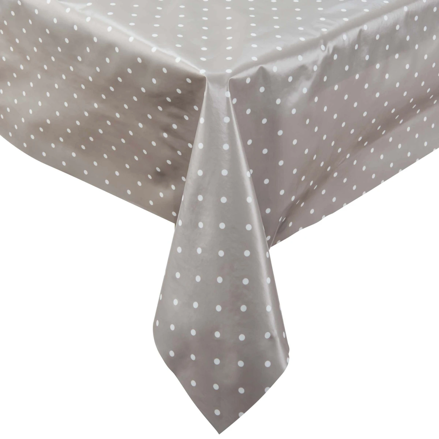 Wachstischdecke Punkte 140x200 cm WATERPROOF in Grau
